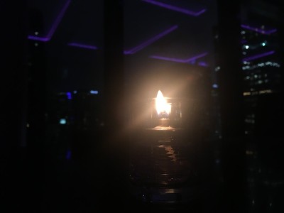 纽约曼哈顿摩天大楼的夜晚。
