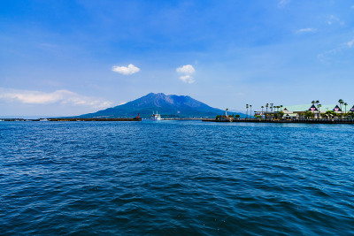 日本鹿儿岛樱岛的风景