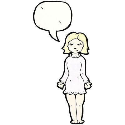 穿着睡衣的卡通女人