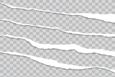 Torn ripped paper edge set