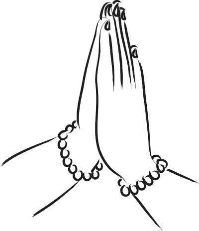 矢量佛手祈祷