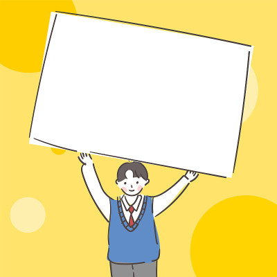 学生的插图。
