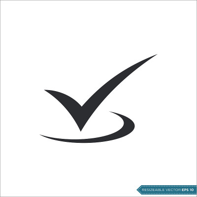 Check mark, Checklist Icon Vector Template Illustr
