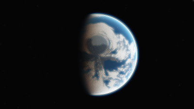 行星轨道上的日出