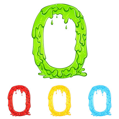 数字0与流滴颜色