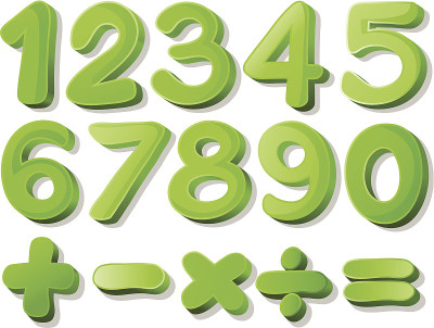 绿色数字