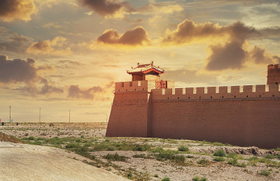 嘉峪关在中国甘肃省长城的西端