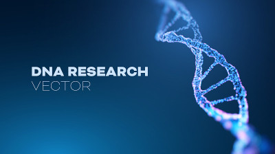 DNA研究载体背景。未来医学基因组螺旋