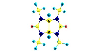 Mebicar分子结构孤立于白色