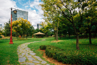 韩国仁川松岛国际城市米水河公园