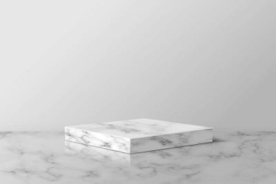 灰色大理石广场平台的产品。3d基座在石头模式矢量插图。房间地板上的几何舞台。用于广告或装饰的抽象现实