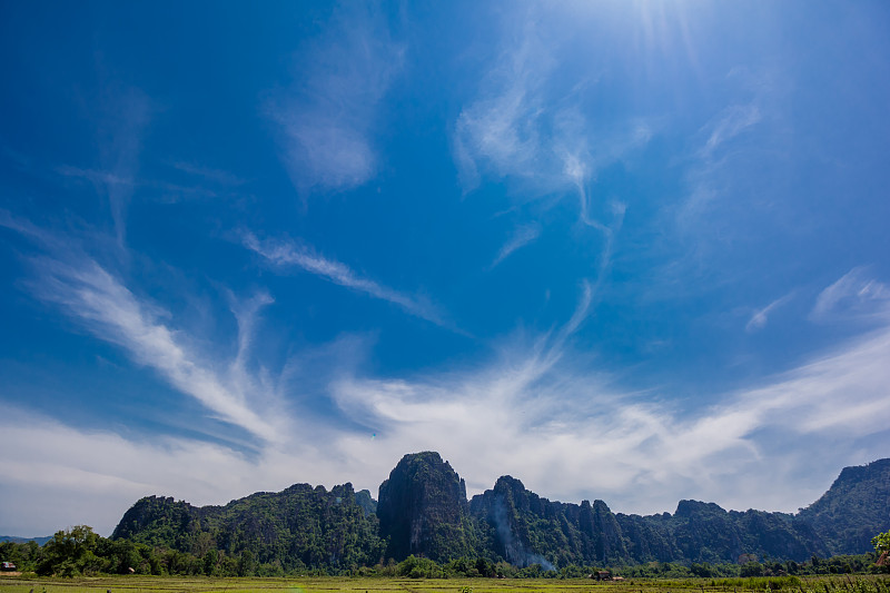 美丽的老挝山