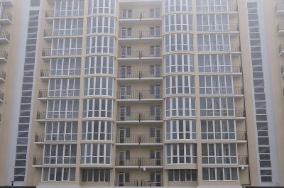 新住宅高层建筑的特写