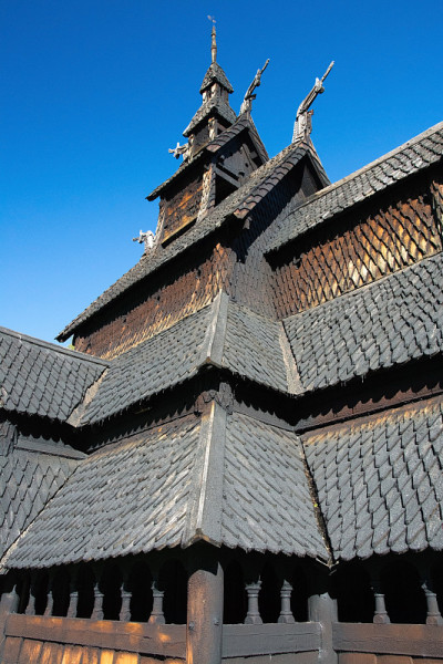 挪威的Borgund Stave Church, Sogn og Fjordane