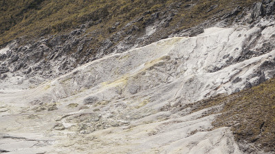 哥伦比亚的拉古纳佛得火山湖。