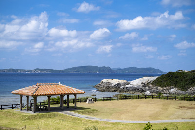 冲绳Tokashiki岛abareny -enchyon的景色。