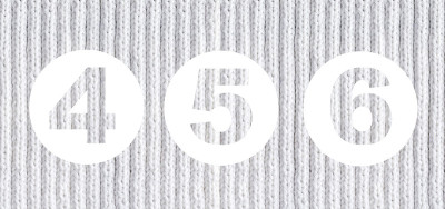 数字“4,5,6”是一个编织的数字，孤立在白色背景上。插图的一个设计项目，海报，明信片，邀请的背景编