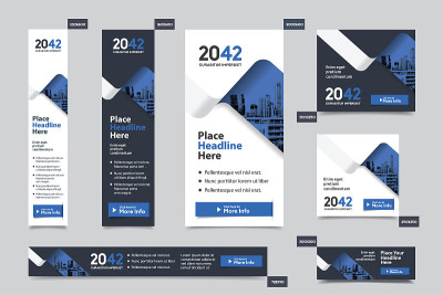 City Background Corporate Web Banner Template in m