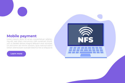 NFS—网络文件系统。矢量插图。