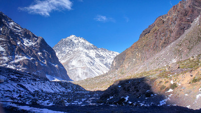 阿根廷安第斯山的阿孔卡瓜滑雪胜地