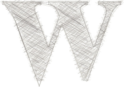 徒手排版字母w