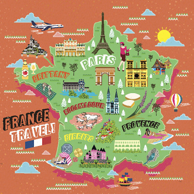 法国旅游地图