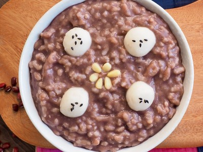 韩国传统食物红豆粥