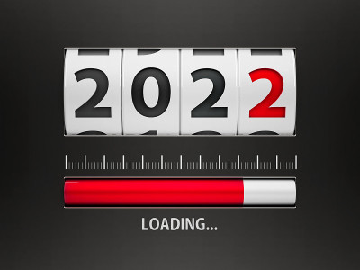 装载2022年新年柜台