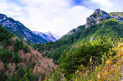 奥林匹斯山令人惊叹的风景。