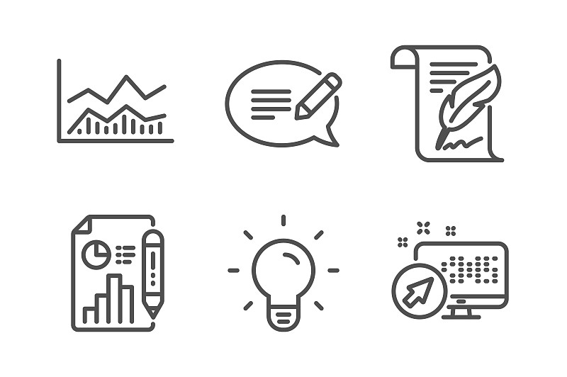 Report document, Trade infochart and Feather icons