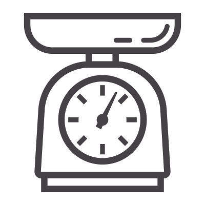 Kitchen scales line icon, household and appliance,