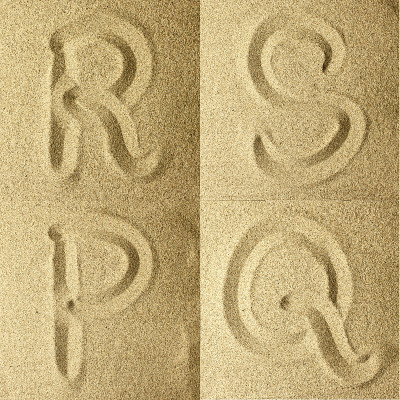 R t u手写在沙滩上