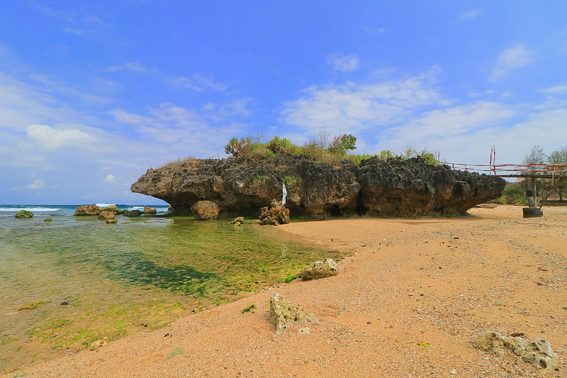 印度尼西亚日惹的喀拉尔海滩Gunungkidul