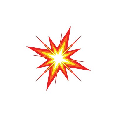 爆炸图标矢量插图