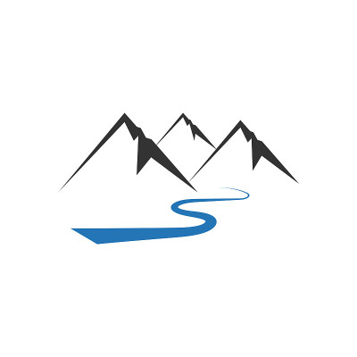山河图标设计模板插图孤立