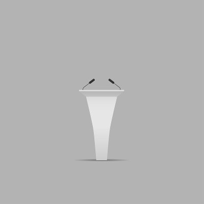 白色的讲台上论坛报
