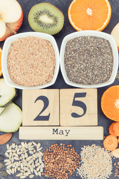 立方日历上的5月25日和健康甲状腺的最佳食物。世界甲状腺日
