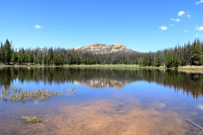 犹他州尤因塔山的莉莉湖