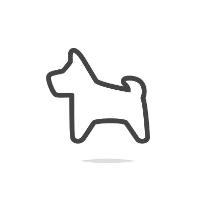 狗图标轮廓矢量