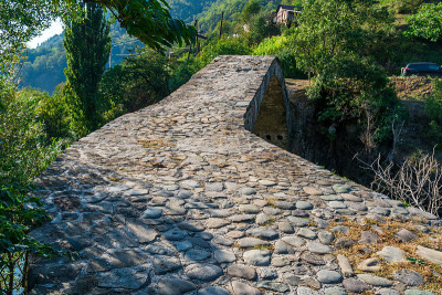 The stone arch bridge over the Ajaristskali river,