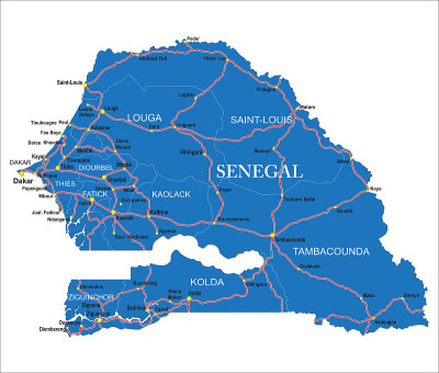 塞内加尔地图