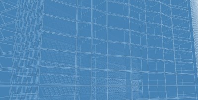 3D插图建筑透视线