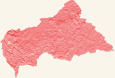 中非共和国地形图