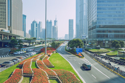 上海，中国，2016，街景。