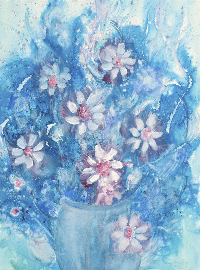 蓝色的花束