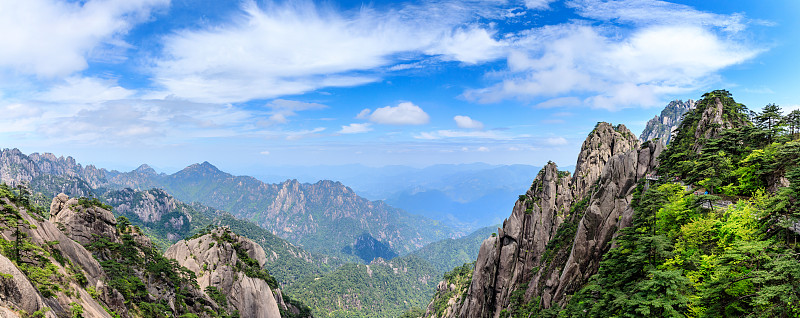 黄山的风景。联合国教科文组织世界遗产。位于黄山,中国。