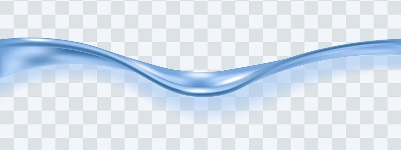 水面轻微飞溅逼真的矢量插图孤立。