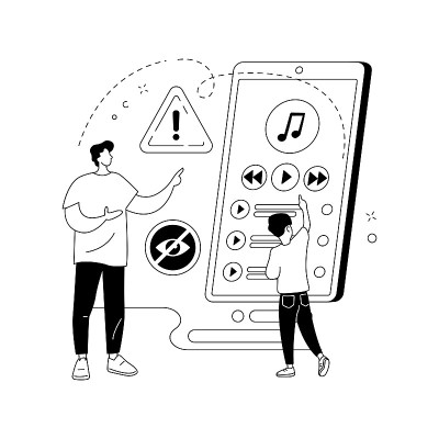 家长建议音乐抽象概念向量插图。