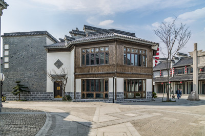 南京老城门东侧古建筑及街景