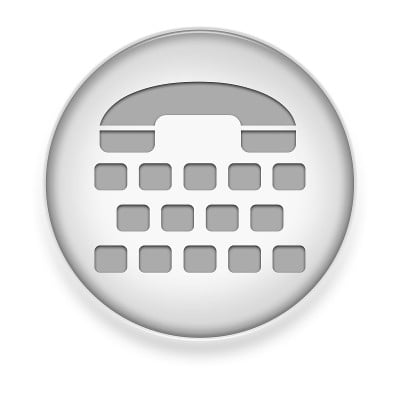 图标，按钮，象形图电话打字机